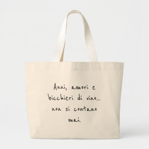 Italiaanse woorden canvas tas