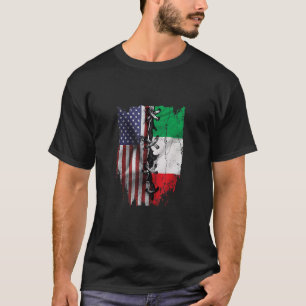 Italiaanse wortels, in Amerika geteeld, vlag van d T-shirt