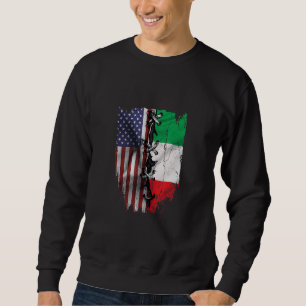 Italiaanse wortels uit Amerika USA Italië vlag Trui