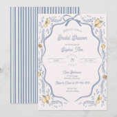 Italian Amalfi Coastal Bridal Shower Invitation Kaart (Voorkant / Achterkant)