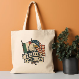Italian American Eagle Shirt | patriottisch erfgoe Tote Bag