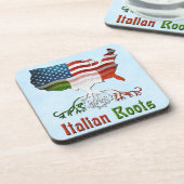 Italian American Roots Cork Coaster Set Onderzetter (Linkerzijde)