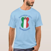 Italian Angel Hanukkah Flag Personalized Men's T-shirt (Voorkant)