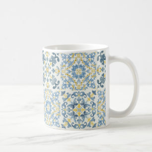 Italian Blue Tegel Lemon Koffiemok