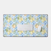 Italian Blue Tile Yellow Citrus Watercolor (Clavier et souris)