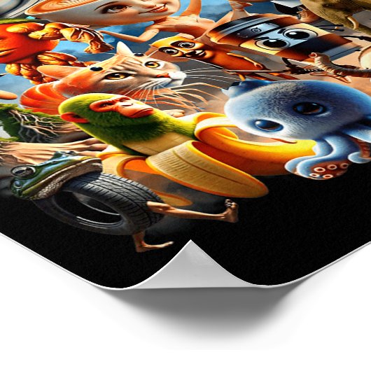 Italian Brainrot Characters Funny Meme Pular Trend Poster (Hoek)