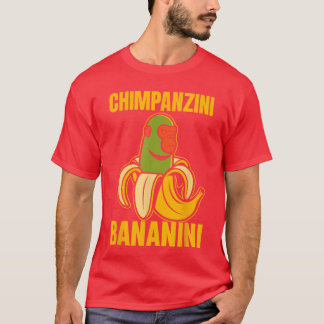 Italian Brainrot Chimpanzini Bananini Funny Brain  T-shirt