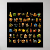 Italian Brainrot Gen-z Meme Funny Brain Rot Christ Poster (Voorkant)