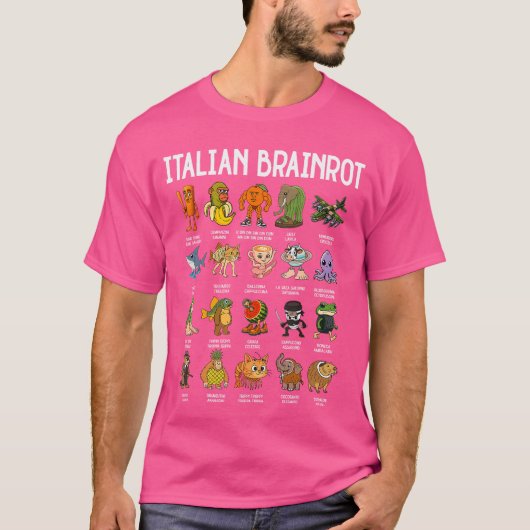 Italian Brainrot Italian Brainrot Funny Memes Men  T-shirt (Voorkant)