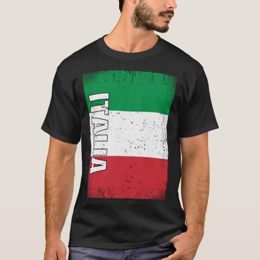 Italian Flag Italy T-shirt (Voorkant)
