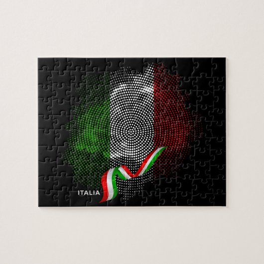 Italian flag legpuzzel (Horizontaal)
