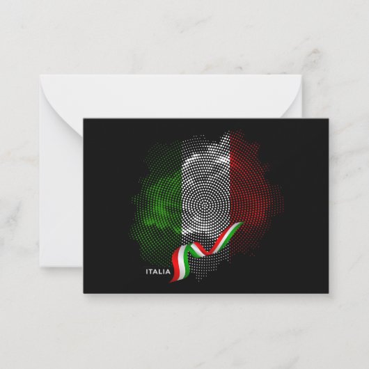 Italian flag notitiekaartje (Voorkant)