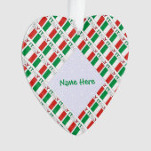Italian Flag Tiled Personalized Heritage Design (devant)