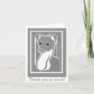 Italian Greyhound Bedankt Opmerking Kaart