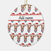 Italian Greyhound Dog Breed Christmas Keramisch Ornament (Links)