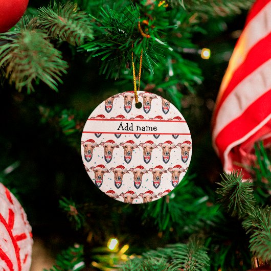 Italian Greyhound Dog Breed Christmas Keramisch Ornament