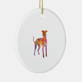 Italian Greyhound in watercolor Keramisch Ornament (Rechts)