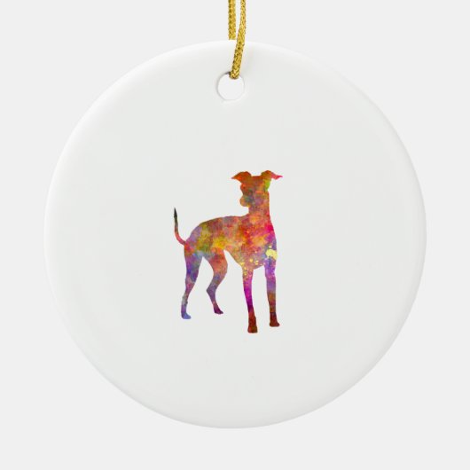 Italian Greyhound in watercolor Keramisch Ornament (Voorkant)