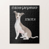 ITALIAN GREYHOUND PUZZLE & PERSONALIZED NAME. (Vertical)