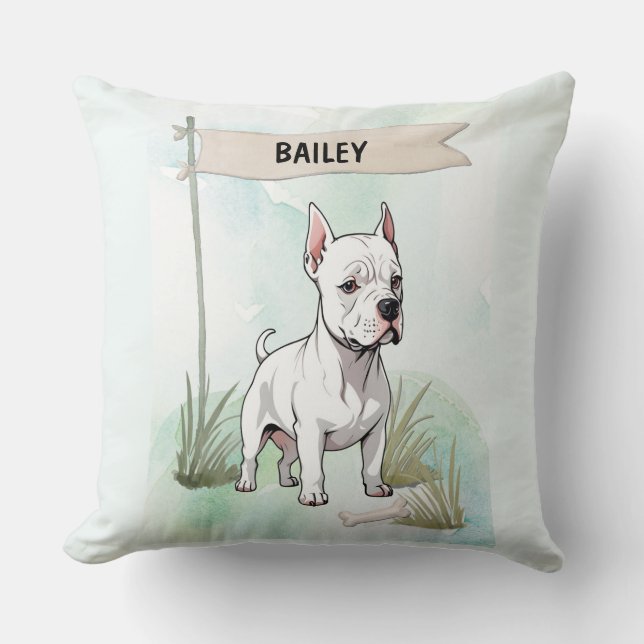  Italian Greyhound Watercolor Personalized Dog Kussen (Voorkant)