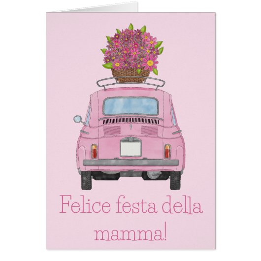 italian Happy Mother’s Day Fiat 500 (Devant)