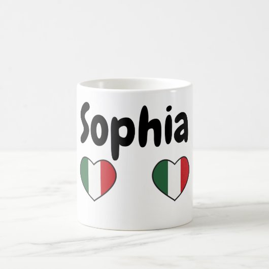 Italian heart with customizable name - Mug (Centre)