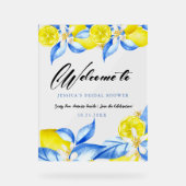 Italian Lemon Floral Bridal Shower invite (Recto)