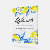 Italian Lemon Floral Bridal Shower invite (Angle)