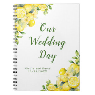 Italian Lemon Greenery Lijst Wedding Planner Notitieboek