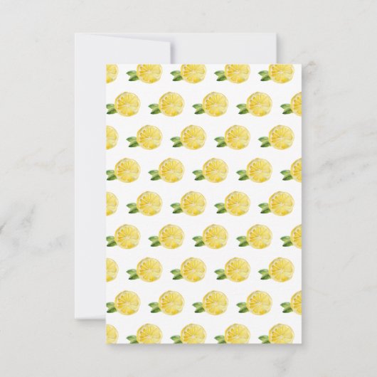 Italian Lemon Greenery Lijst Wedding RSVP (Achterkant)