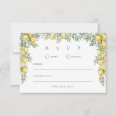 Italian Lemon Wedding RSVP Response Card (Devant)