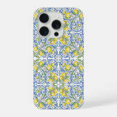 Italian Mediterranean Blue Tile Lemon Pattern (Verso)