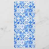 Italian Meditterranean Tiles Wedding  Programma (Achterkant)