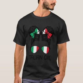Italian Messy Hair Italy Pride Patriotic T-shirt