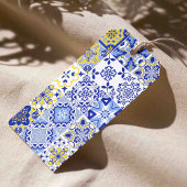 Italian Mosaic Blue Tile & Lemons Bridal Shower Cadeaulabel