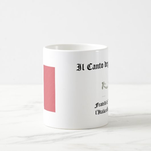 Italian Mug with Flag and Beginning of Anthem (Centre)