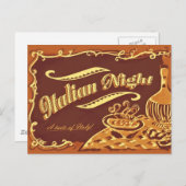 Italian Night Post Card Briefkaart (Voorkant / Achterkant)