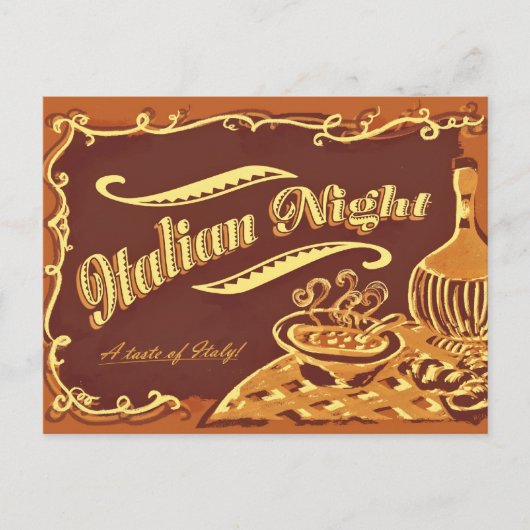 Italian Night Post Card Briefkaart (Voorkant)