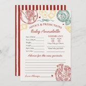 Italian Pasta Advice for Baby Shower Card Kaart (Voorkant / Achterkant)
