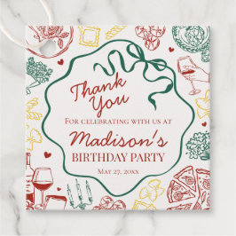 Italian Pasta Holy Cannoli Birthday Party Bedankjes Labels