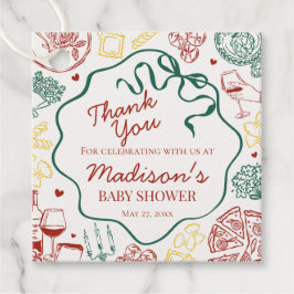 Italian Pasta Special Delivery Baby Shower Bedankjes Labels