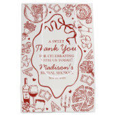 Italian Pasta Thats Amore Bridal Shower Favor Medium Cadeauzakje (Achterkant)