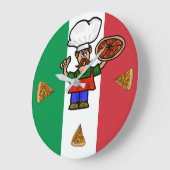 Italian Pizza Man Wall Clock Grote Klok (Hoek)