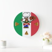 Italian Pizza Man Wall Clock Grote Klok (Huis)