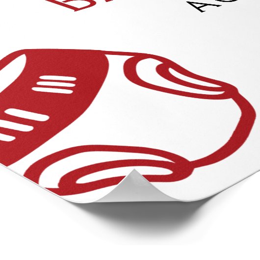 Italian Pizza Speciale bezorging Baby shower Welko Poster (Hoek)