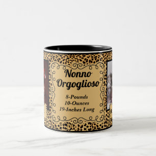 ITALIAN Proud Grandfather Cheetah 2 Foto Tweekleurige Koffiemok