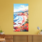 Italian Seaside Village Canvas Wall Art Afdruk (Insitu (Woonkamer))