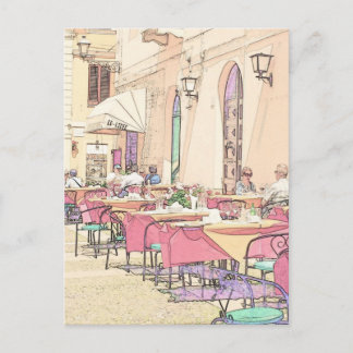 Italian Sidewalk Cafe Briefkaart