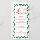 Italian Thats Amore Pizza Bridal Shower Menu Card (Devant)