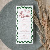 Italian Thats Amore Pizza Bridal Shower Menu Card